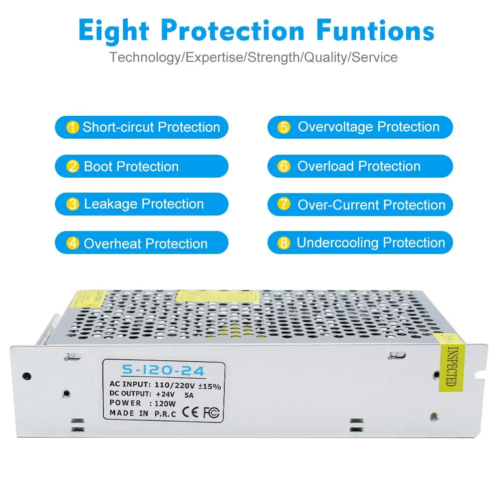 24 V DC Универсальный Регулируемый импульсный источник питания, 5A 120 W, 100-240V AC в DC 24 вольт светодиодный драйвер, конвертер, трансформатор jk1382