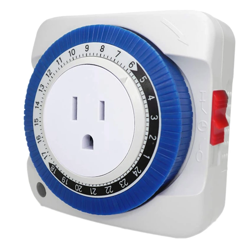 Outlet Timer Switch 24 Hour Plug in Electric Mechanical Outlet Timer