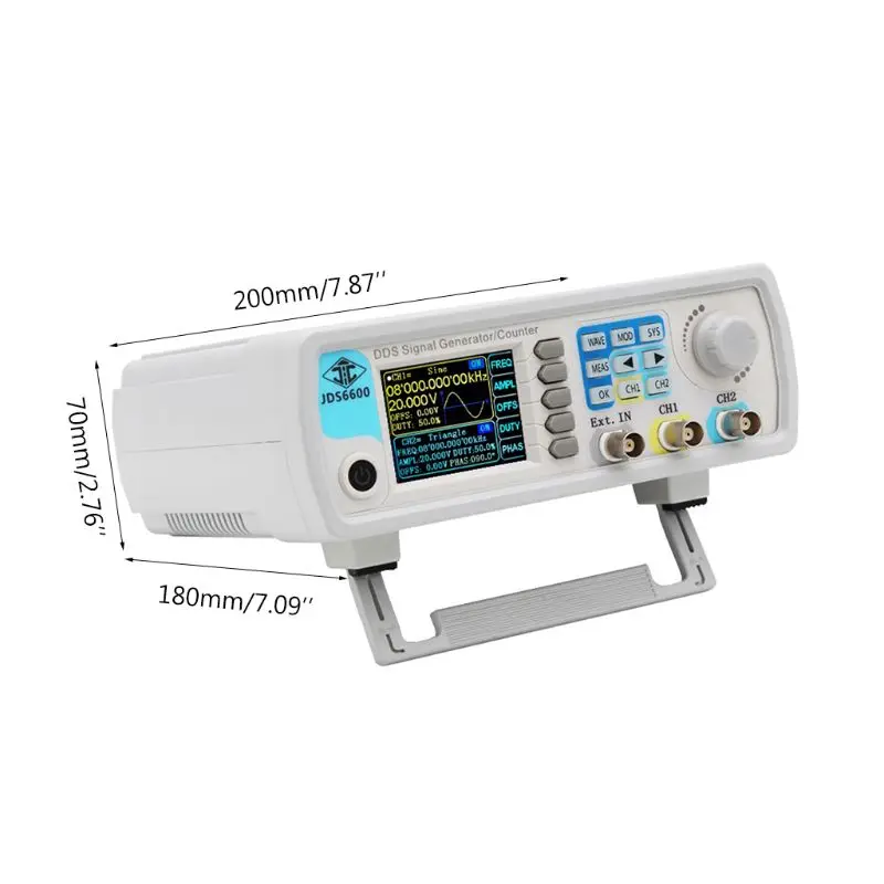 Digital DDS Signal Generator Counter 60MHz Dual-Channel Function Arbitrary Waveform Pulse Sweep Frequency Meter JDS6600 EU Plug
