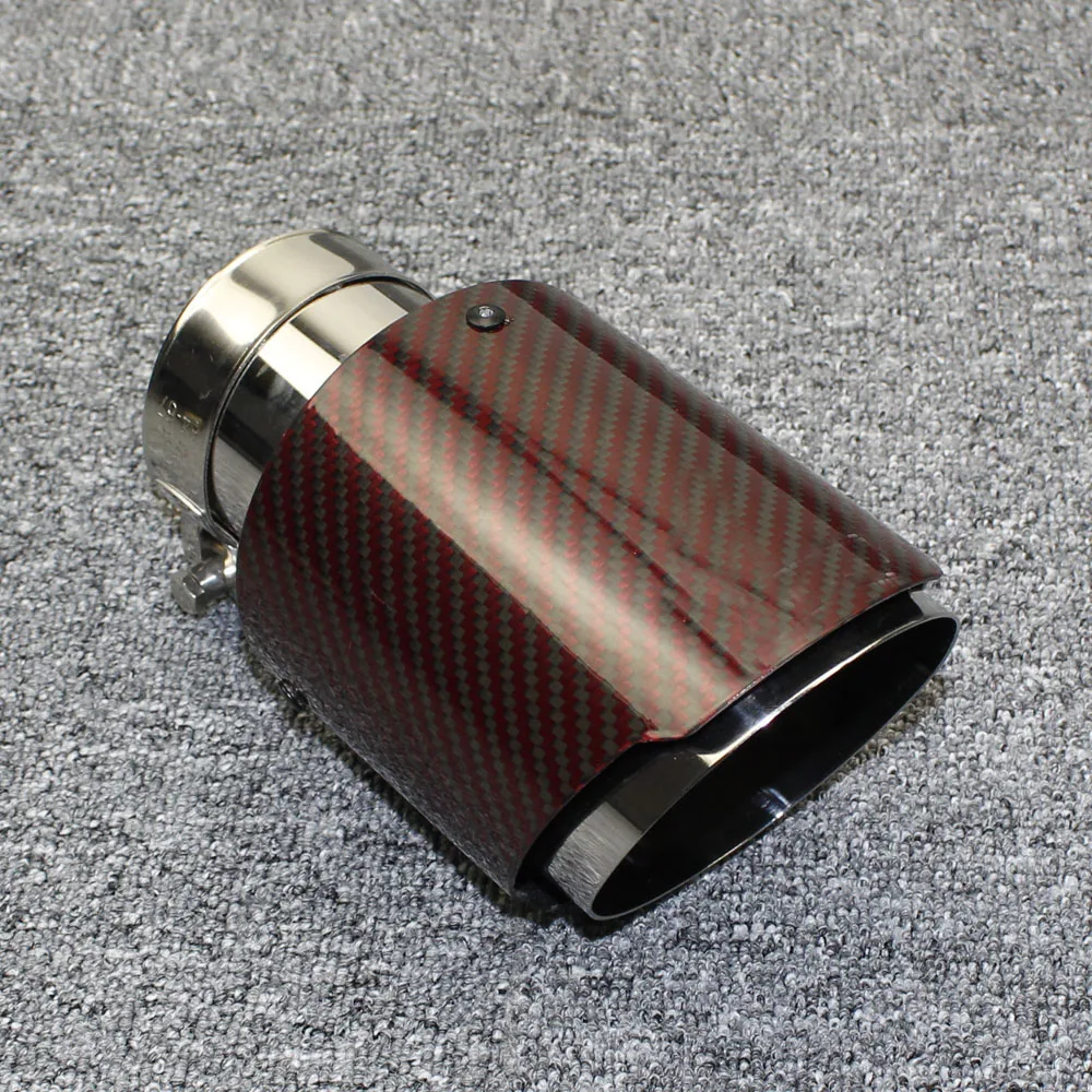 

Applicable to Audi BMW Red Scorpion AK carbon fiber tail throat GM modified tail nozzle glossy twill stainless steel