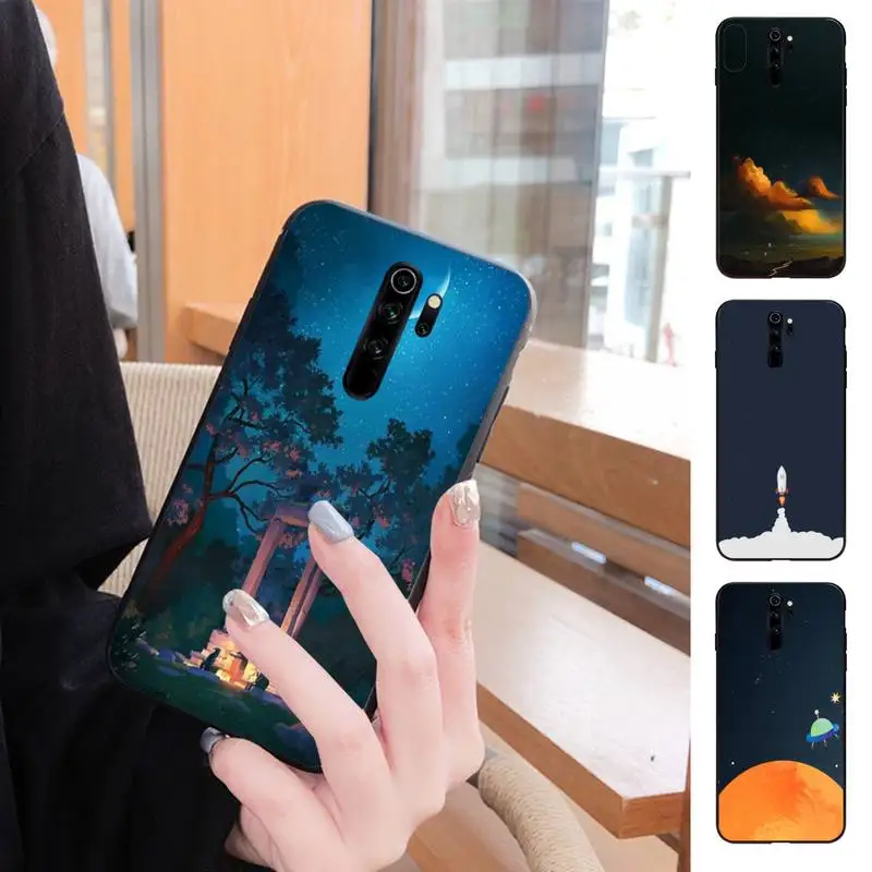 Чехол для телефона Happy Planet Shell случай Redmi Примечание 4/4X/7/5/5A/8/8T/9/9PRO/6pro 7A | Мобильные
