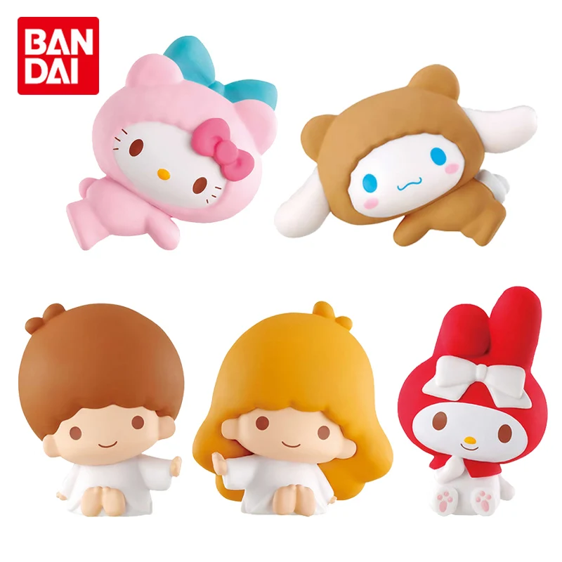 Bandai Genuine Gashapon Toy HelloKitty Character Hug Data Cable Line Protector Doll Melody|Action Figures| - AliExpress