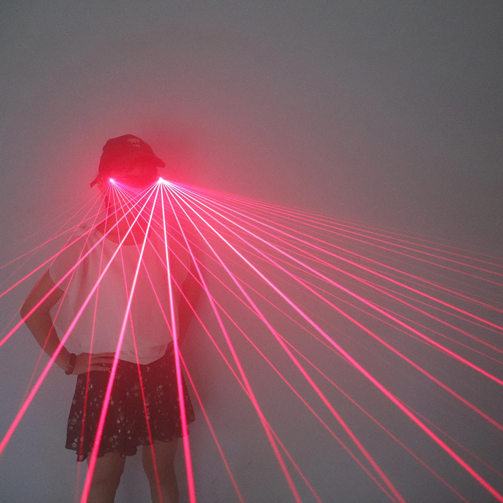 

2 in 1 New High Quality LED Red Laser Glasses LED Gloves Laser Beam Glasses For Party Stage DJ Dancer Show