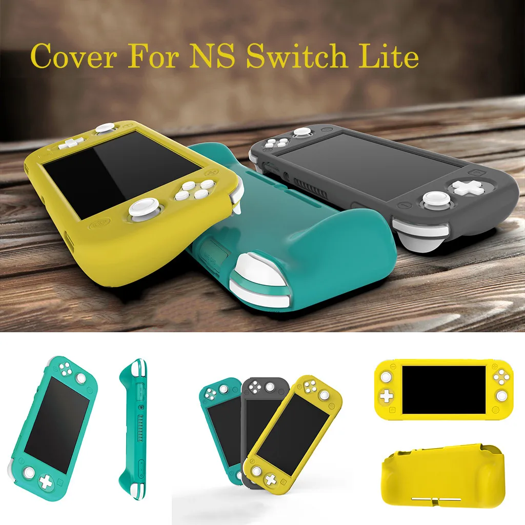 Полный защитный пластиковый чехол с ручкой для NS Switch Lite, силиконовый гелевый нетоксичный чехол, чехол для консоли, эргономичная ручка для игры