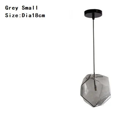 Grey 18cm Современная цветная хрустальная люстра индивидуальная ресторанная барная стойка креативная специальная хрустальная люстра из камня - Цвет абажура: Grey 18cm