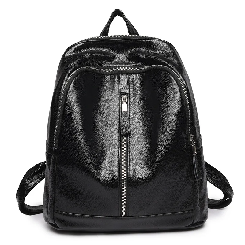 

2019 New Style Backpack Women's Korean-style Fashion Versatile Fashion Large Capacity PU Leather Backpack Lightweight Waterproof