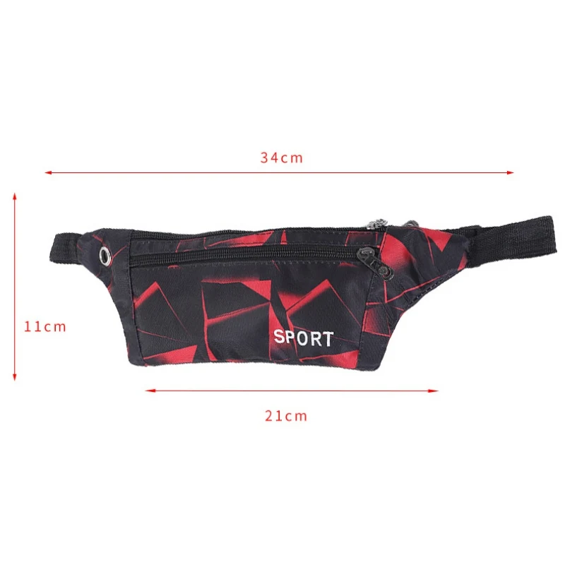 

Waterproof Running Waist Bag Adjustable Belt Bags Unisex Fanny Pack Double Layer Sport Pouch Bag With Earphone Hole For Phone
