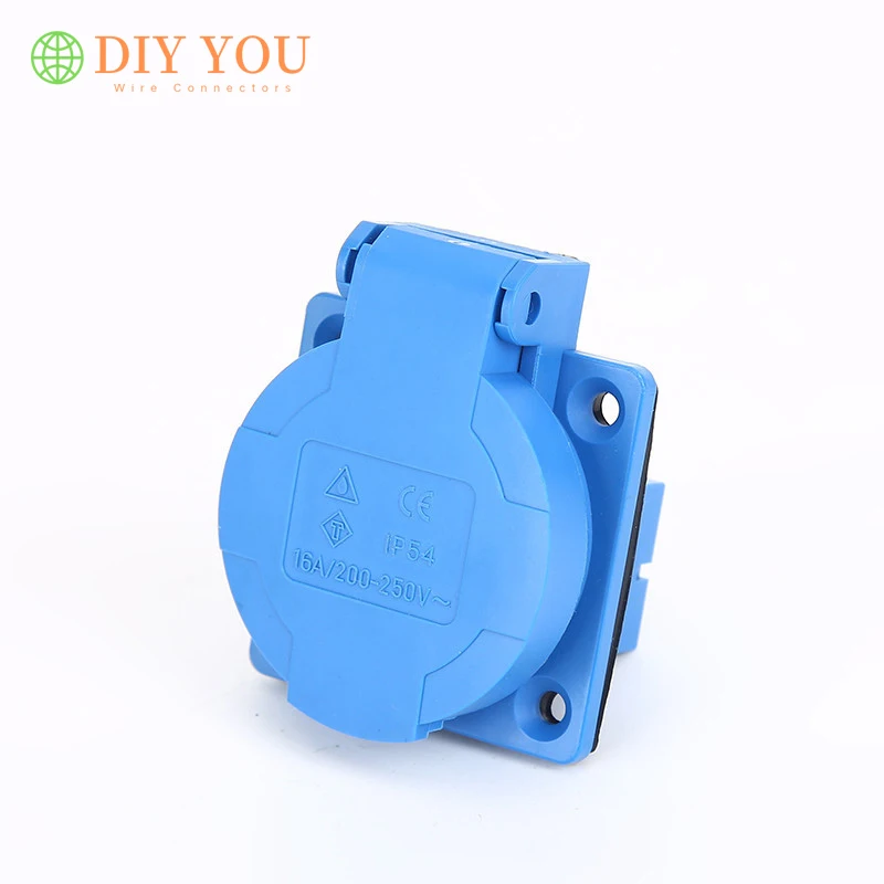 Power Plugs 16A 220V-240V 2P + E IP44 European specifications air conditioning Industrial Plug Socket cable Electric Power Connector