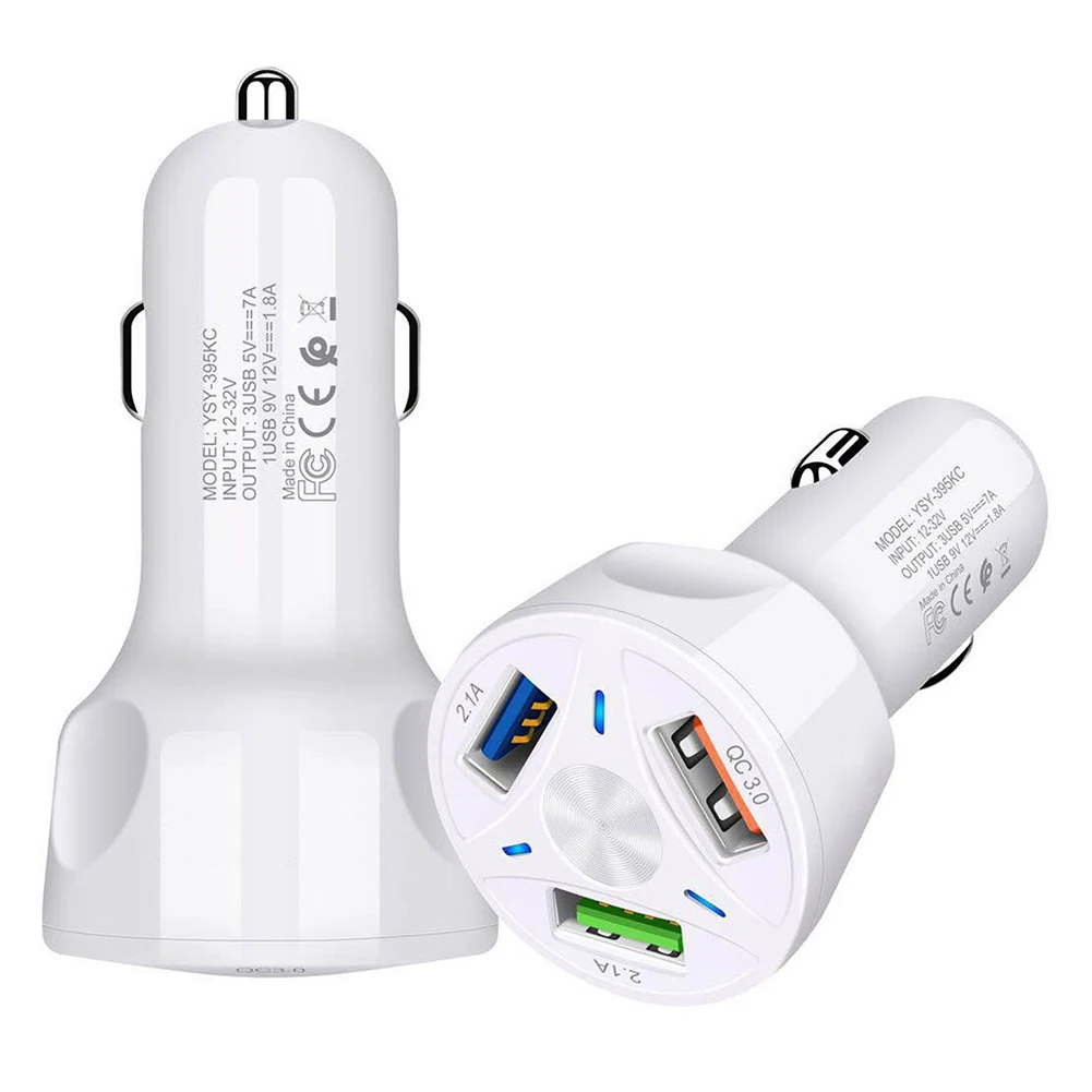 Автомобильное usb быстрое зарядное устройство QC3.0 быстрое зарядное устройство авто Lighter ttee Зажигалка адаптер для iPhone huawei P10 samsung Galaxy S8 S7 power