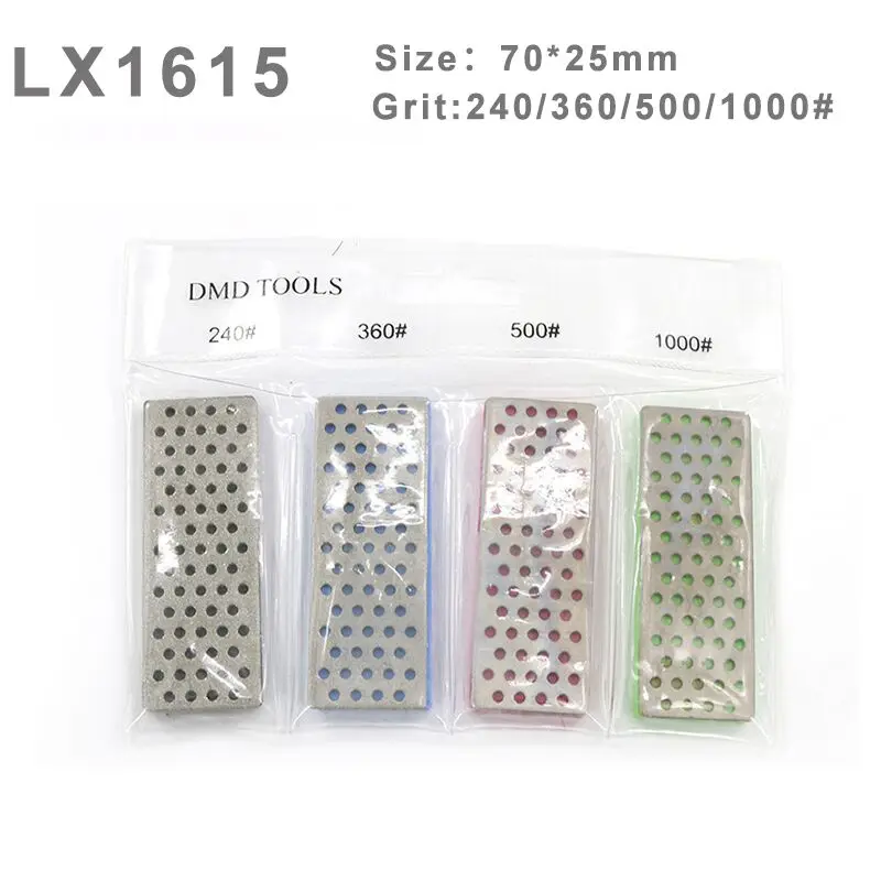 LX1615 DMD 4 шт./компл. Алмазный точильный камень для заостренные Лыжный спорт профессиональный Ножи точилка 240 360 500 1000 грит h1 - Цвет: LX1615