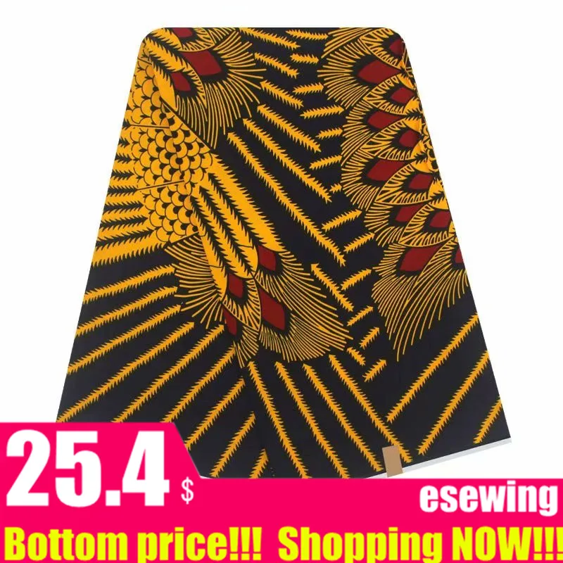 Настоящий воск гарантировано натуральный воск высокого качества pagne горячий воск 6 ярдов африканская Анкара швейная ткань