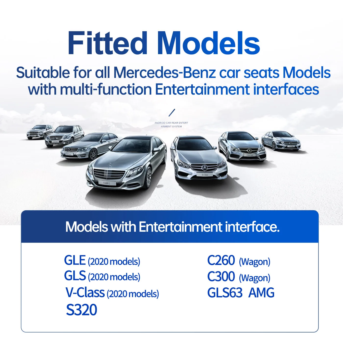 Монитор на подголовник для Mercedes Benz GLS GLE V Class C260 C300 S320 CLS63 универсальный дисплей