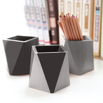 

Geometric square concrete pen holder silicone mold creative cement pen holder mold office study home decoration mold