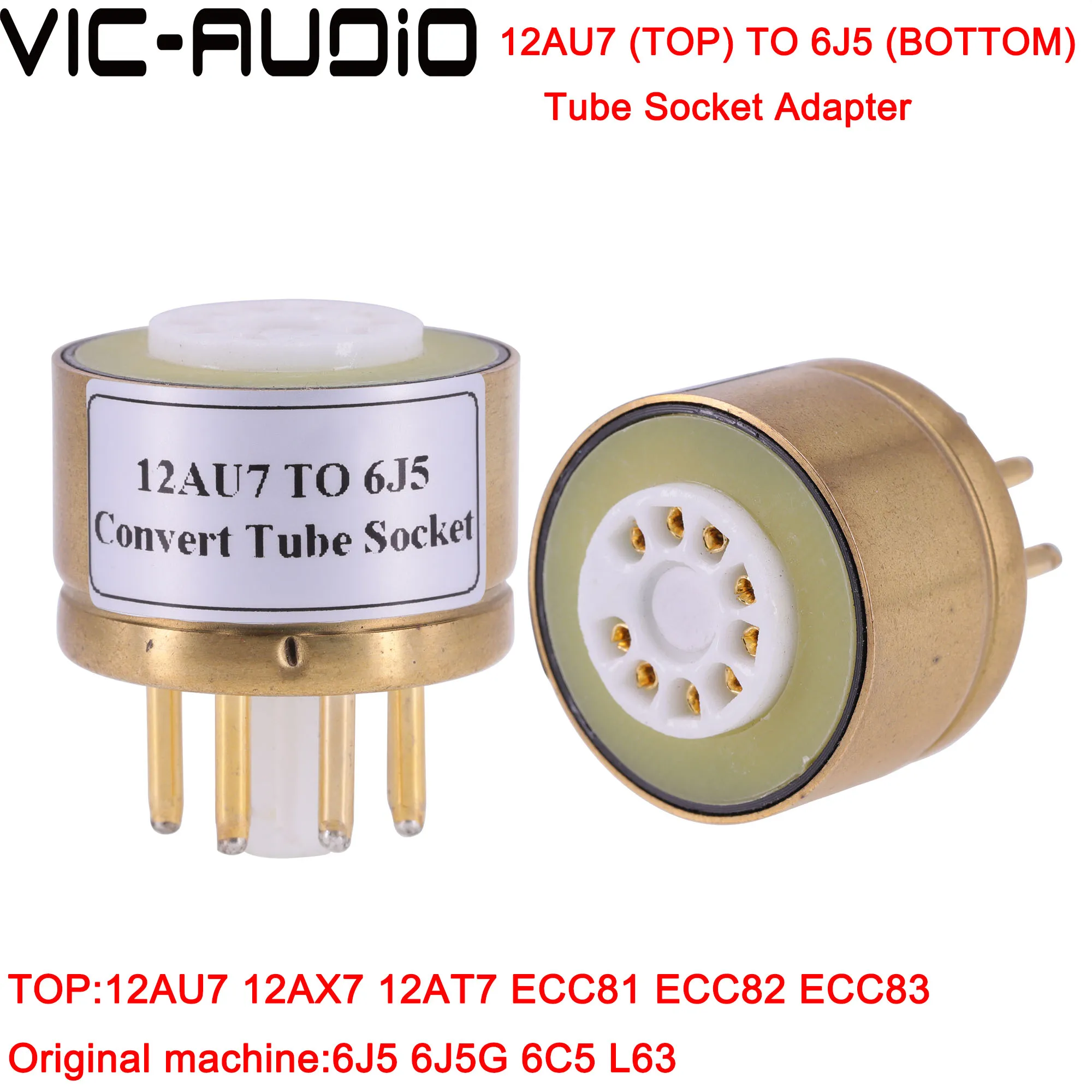 

1PC 12AU7 12AX7 ECC82 ECC83 TO 6J5 6C5 L63 Vacuum Tube Socket Adapter 9Pin TO 8Pin DIY Audio Vintage Vacuum Tube Amplifier