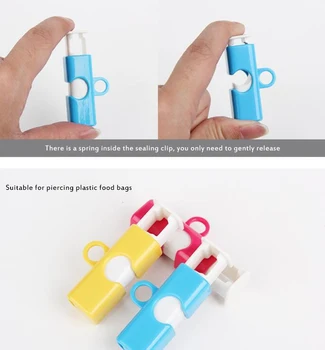 

3pcs Elastic Button Bread Bag Sealing Clip Food Preservation Bag Sealing Clip Snack Clip Sealing Clip Kitchen Tools & Gadgets