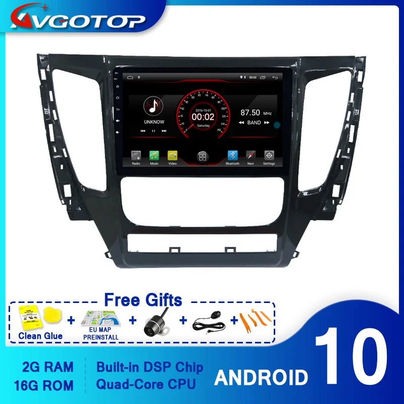 AVGOTOP Android 10 Bluetooth GPS автомобильное радио DVD-плеер для MITSUBISHI PAJERO 2017 | Автомобили и
