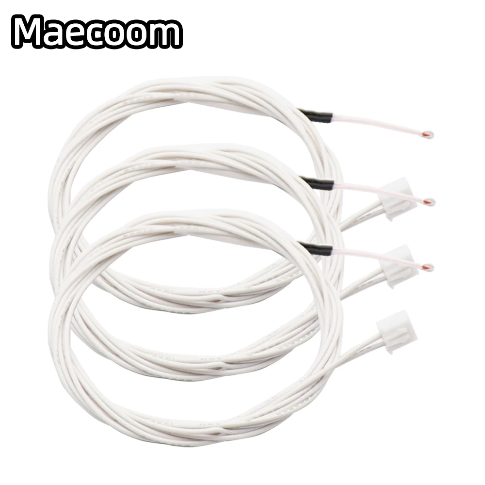 Xiatiaosann 10er-Pack NTC-Thermistorsonde – 100 Cm Kabel, XH2.54-2P Stecker, 3950 B, Für Klimaanlage, Kühlschrank & Mehr