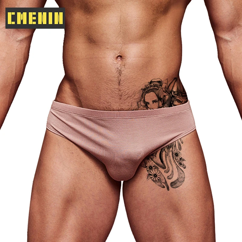 Мужские трусы бикини из модала C черные однотонные удобные шорты сексуальное