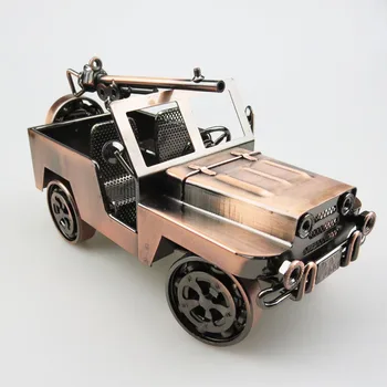 

[MGT] Willis Jeep Model Retro Iron Car Vintage Car Creative Decoration Metal Craft Decoration