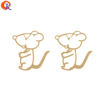 

Cordial Design 100Pcs 24*26MM Jewelry Accessories/Earrings Connectors/Hand Made/Mouse Shape/DIY Jewelry Making/Earring Findings