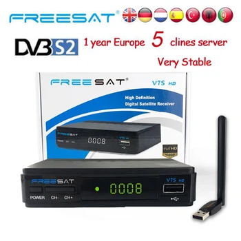 

Freesat v7 hd Satellite Receiver gtmedia v7s Decoder free Europe Cline for 1 Year CCCAM 1080P HD Spain Channels Tv Tuner HD Box
