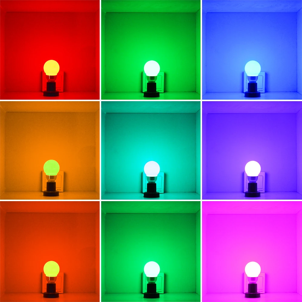 Волшебный светодиодный светильник 110V 220V B22 16 цветов праздничный сценический светильник с регулируемой яркостью+ 24key ИК пульт дистанционного управления меняющая цвет лампа