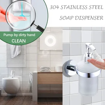 

Liquid Soap Dispenser Elbow Press Disinfectant Dispenser Wall-Mounted Soap Pumps Soap Dispenser For Home School Hotel Bathroom