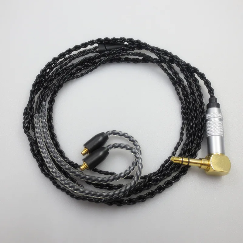 1,2 м Высокое качество посеребренный для наушников обновления кабель для SE535 SE215E846 UE900 W40 кабель наушников кабель MMCX