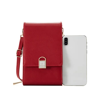 

Mini Women Shoulder Bag Outdoor Phone Wallet Small PU Leather Crossbody Bag Zipper Bucket Purse Fashion Flap Messenger Bag