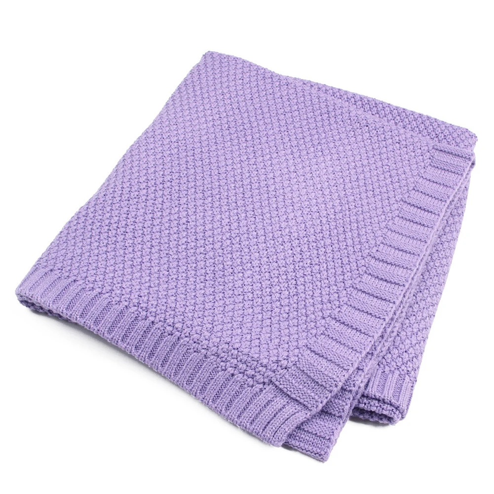 

100x80cm Thick Infant Quilt Baby Blanket Knitted Photo Props Wrap Pram Stroller Soft Swaddle Cellular Structure Toddler Unisex
