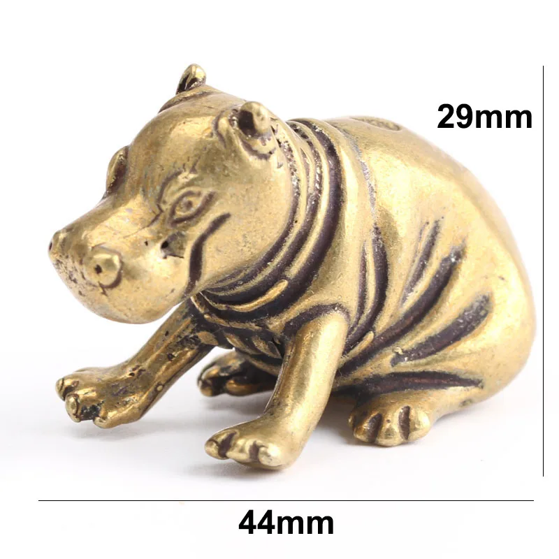 Vintage Bronze Hippopotamus Statue Copper Craft River Horse Ornament Brass Feng Shui Home Decoration Accessories Desk Decor Gift