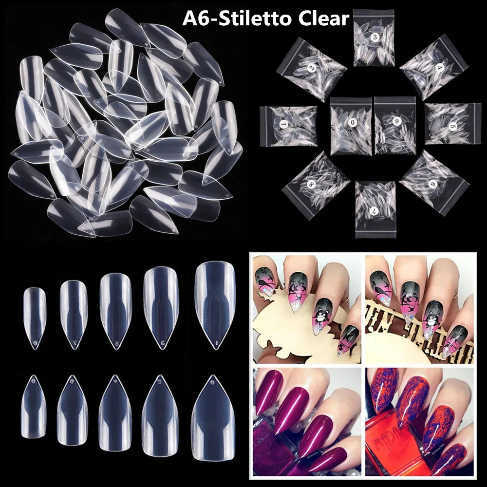 A6 Stiletto Nails