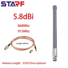 

860-930MHZ LoRa Antenna 5.8 DBi Helium Hotspot HNT Miner Fiberglass Aerial Kit + RG142 Cable Cellular Signal Booster 32/42/55cm
