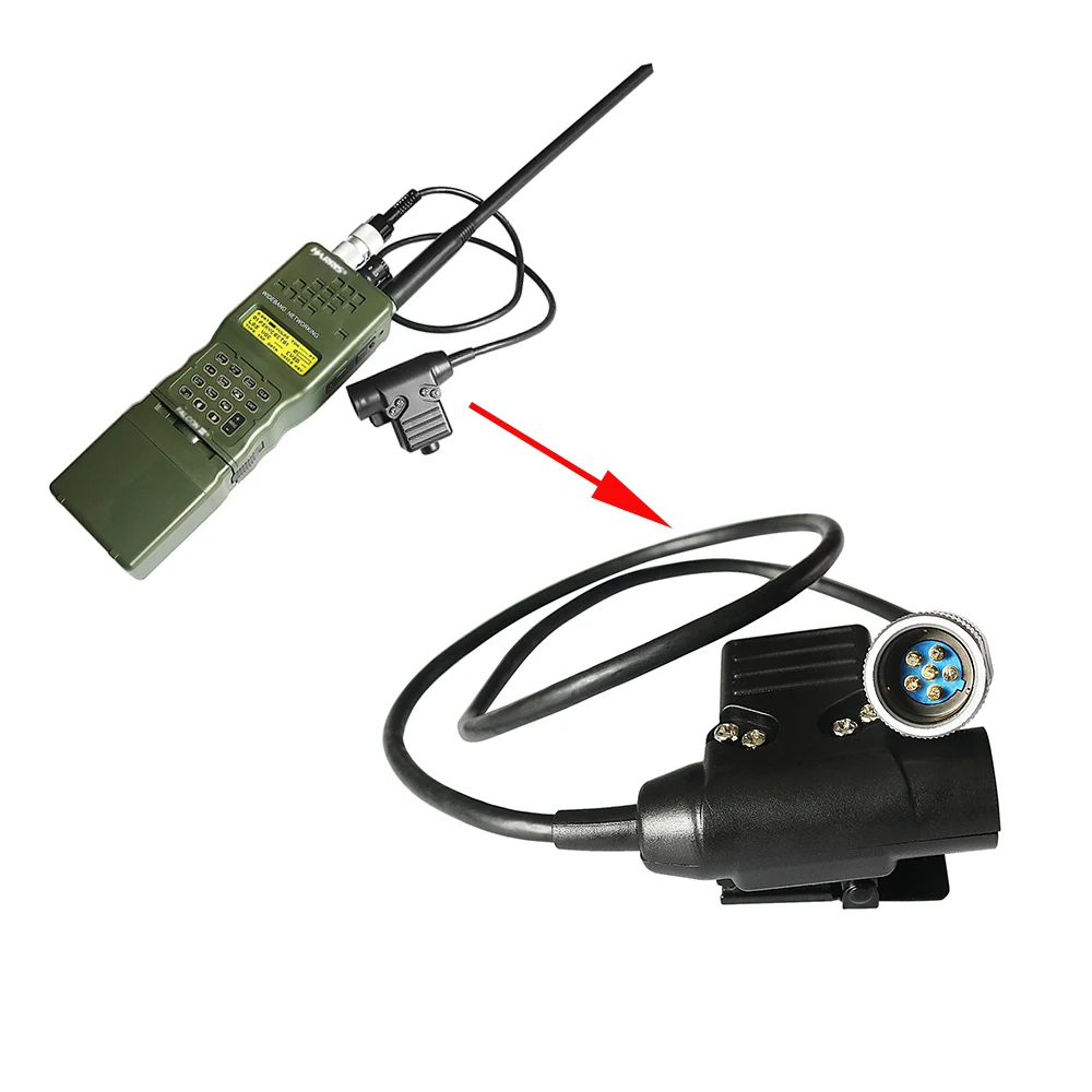 

U94 PTT 6 pin military walkie-talkieTactical headset adapter for AN / PRC 152 PRC 148 PTT