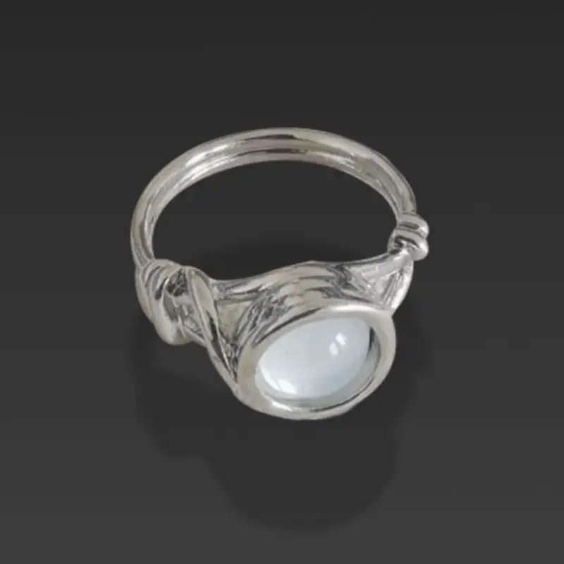 Винтажное кольцо с лунным камнем ажурные кольца натуральным опалом кошачий глаз