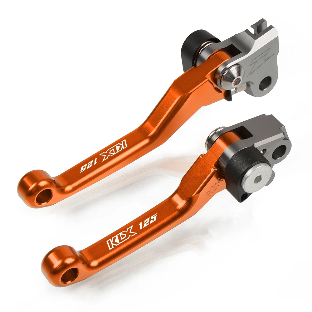 Orange Для Kawasaki KLX 125 KLX125 D-TRACKER125 2010 2011 2012 2013 Dirtbike складной ручкой тормозной рычаг сцепления - Цвет: Orange