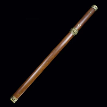 

Handmade Folded steel Chinese Tang dynasty sword sharp Copper fittings straight Tang dao The blade body and handle are one body
