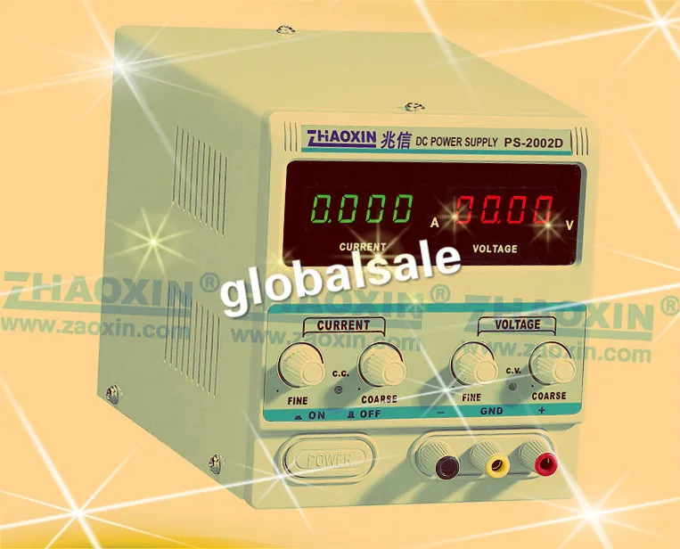 ZHAOXIN цифровой PS-2002D Линейный источник питания постоянного тока 0-20 в выходное напряжение, 0-2A выходной ток