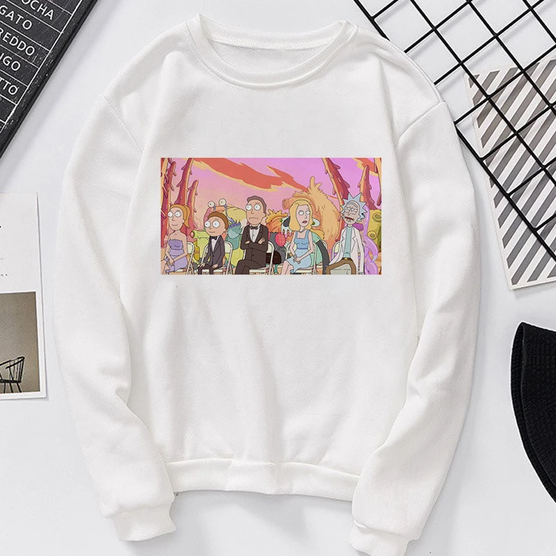 Новинка, Модный свитшот, Camiseta Mujer, принт Рик и Морти, игривый, Harajuku, уличная одежда, спортивный костюм, индивидуальные повседневные толстовки с капюшоном
