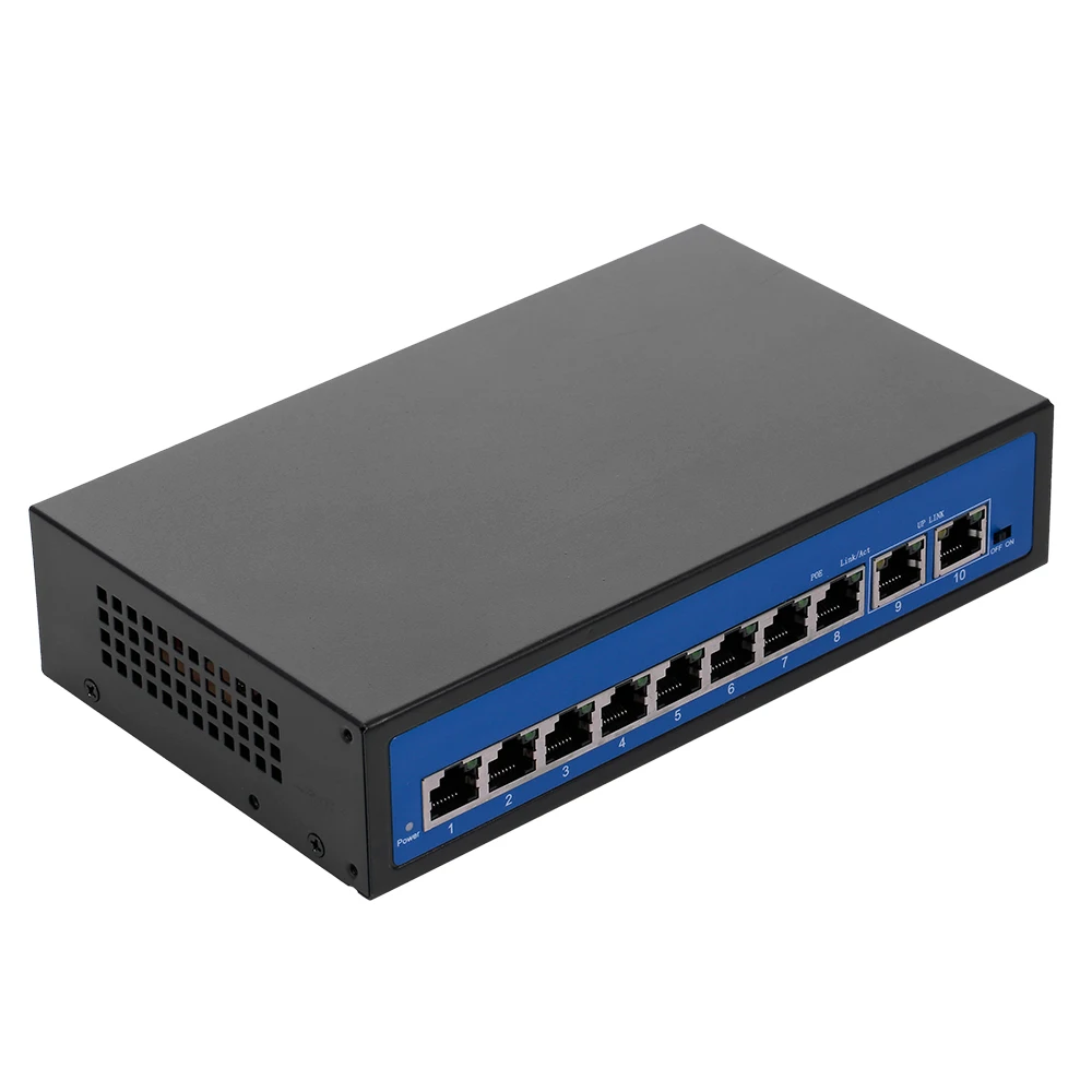 ZWD-8+ 2BZDN-X 8+ 2 POE коммутатор 8 Ethernet порт 2 каналов Ethernet порт 2,0 Гбит/с для ip-камеры беспроводной AP США штекер