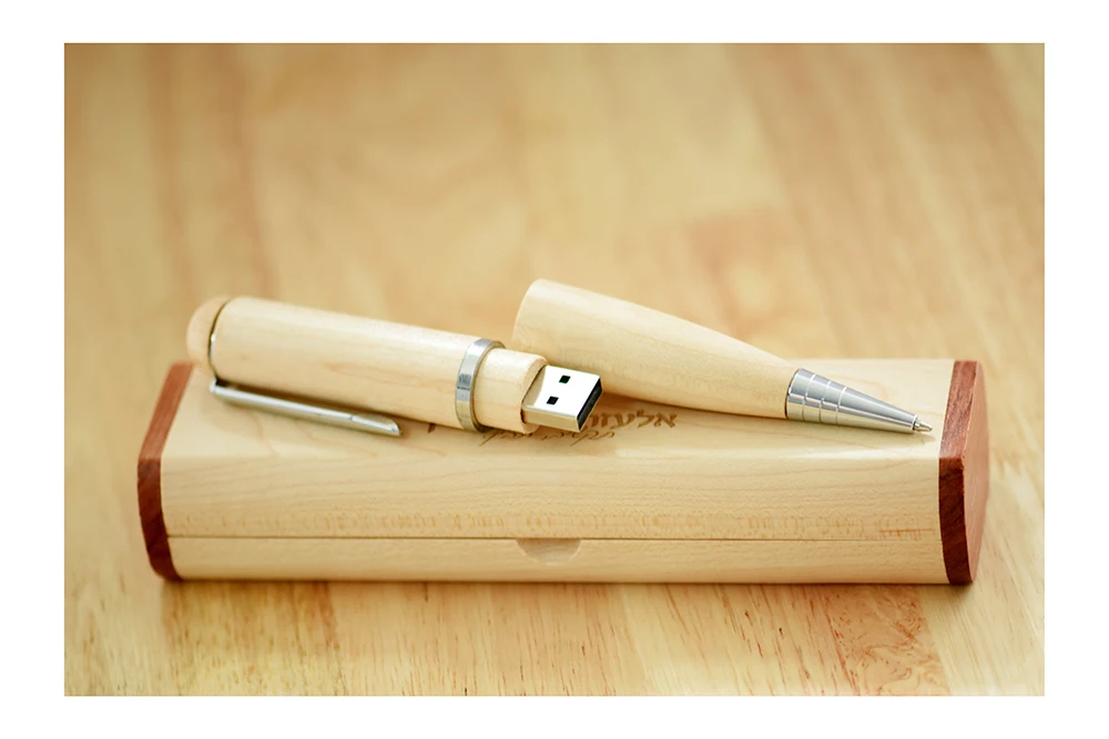 JASTER хит продаж креативная деревянная ручка USB + коробка (более 10 шт бесплатный логотип) USB 2,0 4 ГБ 8 ГБ 16 ГБ 32 ГБ 64 ГБ USB флеш-накопитель флешка