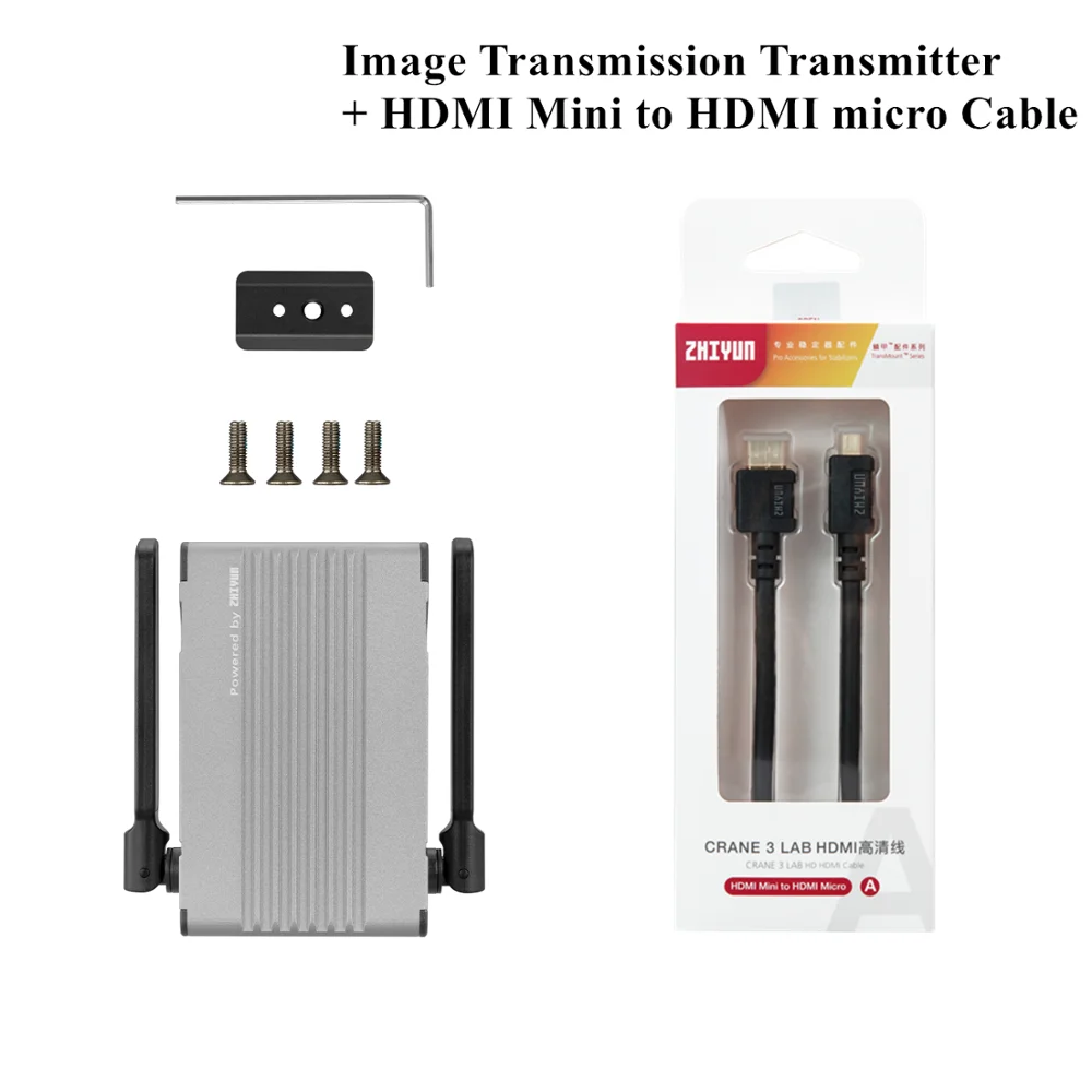 Plus HDMI micro Zhiyun трансмонтировать передатчик передачи изображения Расстояние 100 м Поддержка Android и iOS системы для Zhiyun Weebill S - Цвет: Plus HDMI micro