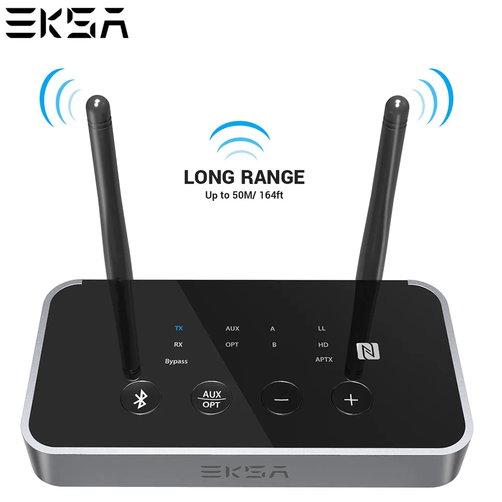 EKSA ET04 3 в 1 Bluetooth 5,0 аудио передатчик приемник CSR8675 Bluetooth адаптер оптический/3,5 мм AUX/SPDIF для ТВ наушников - Цвет: Bluetooth 5.0