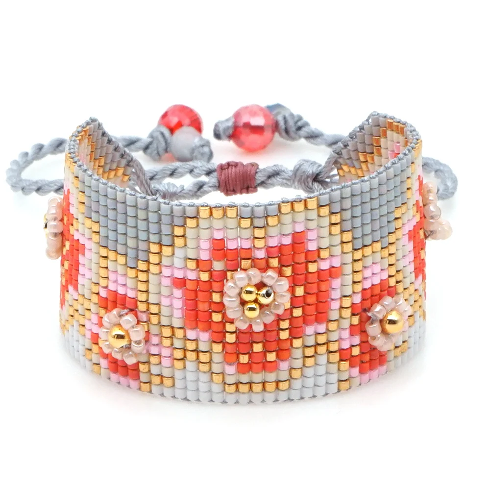 Женский плетеный браслет Миюки Go2boho в богемном стиле Ювелирное Украшение с