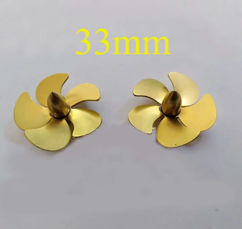 

1PC RC Boat Brass Propeller Five-blade Paddle Diameter 33mm M4 Shaft Propellers Positive Reverse Micro Props for DIY Model