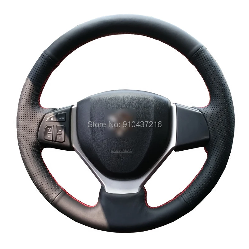 

For SZUKI SX4 Grand Vitara Swift Auto S-Cross DIY TOP PU Leather Steering Wheel Hand-stitch on Wrap Cover