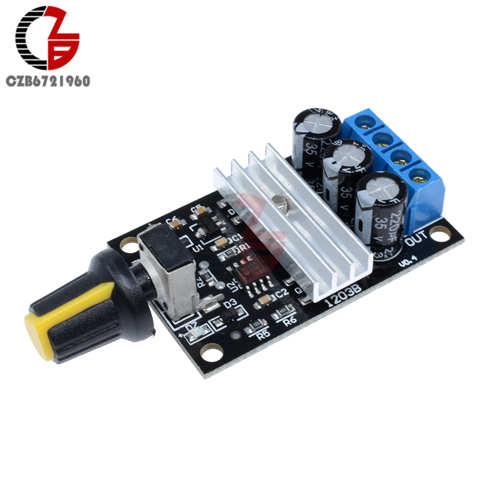 

NE555 6V-28V3A DC Motor Speed Controller Smooth Soft Start Brushless Motor Speed Control Power Regulator