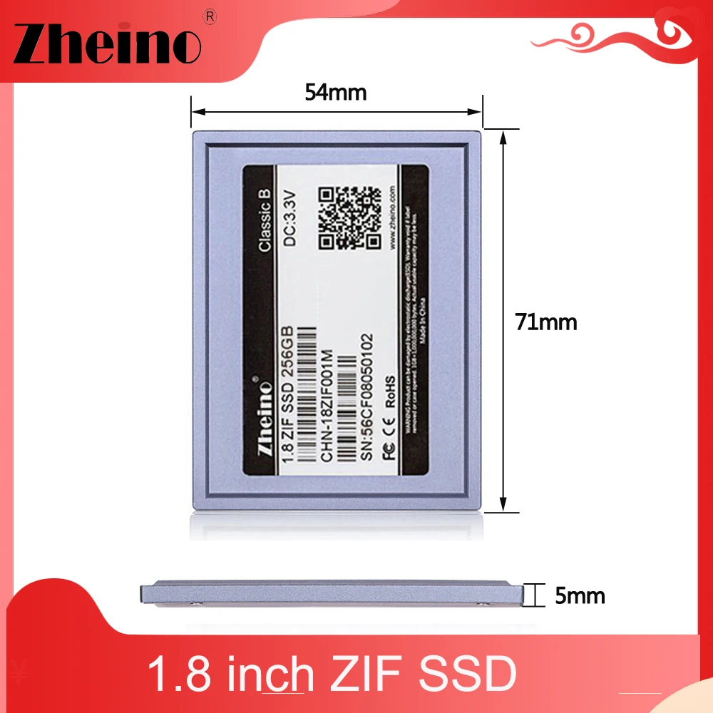 Твердотельный жесткий диск Zheino 1 8 дюйма ZIF/CE 40 контактов SSD 32 ГБ 64 128 MLC SMI 5 мм|state