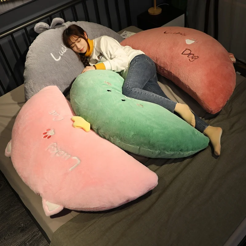 1pc 70cm 90cm 120cm Plush Bed Cushion Stuffed Soft Semicircle Style Throw Pillow Adult Child Sleep Home Decoration | Игрушки и хобби