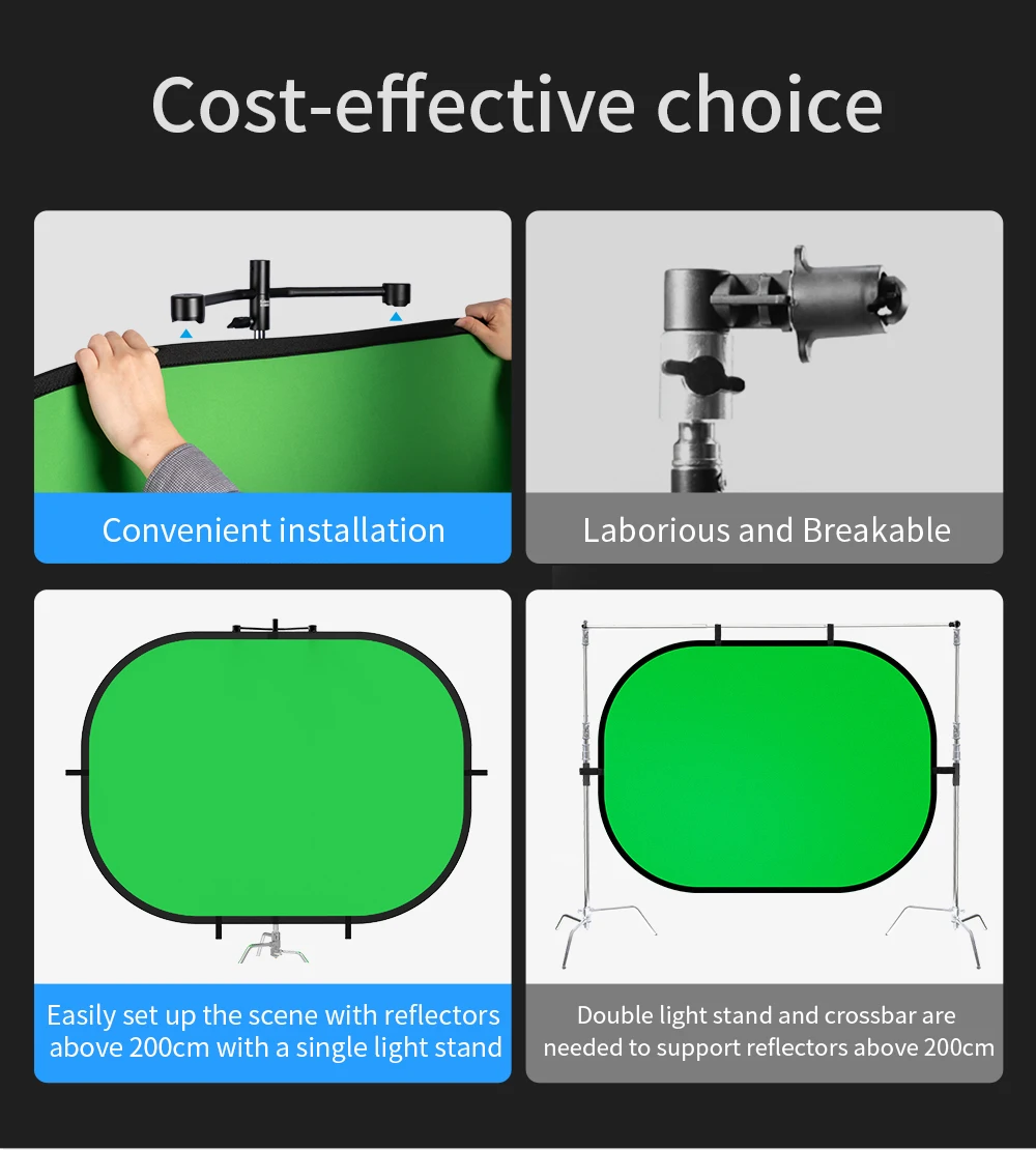 Photography Magnetic Background Support Rod Fit For Photo Studio Chromakey Backd